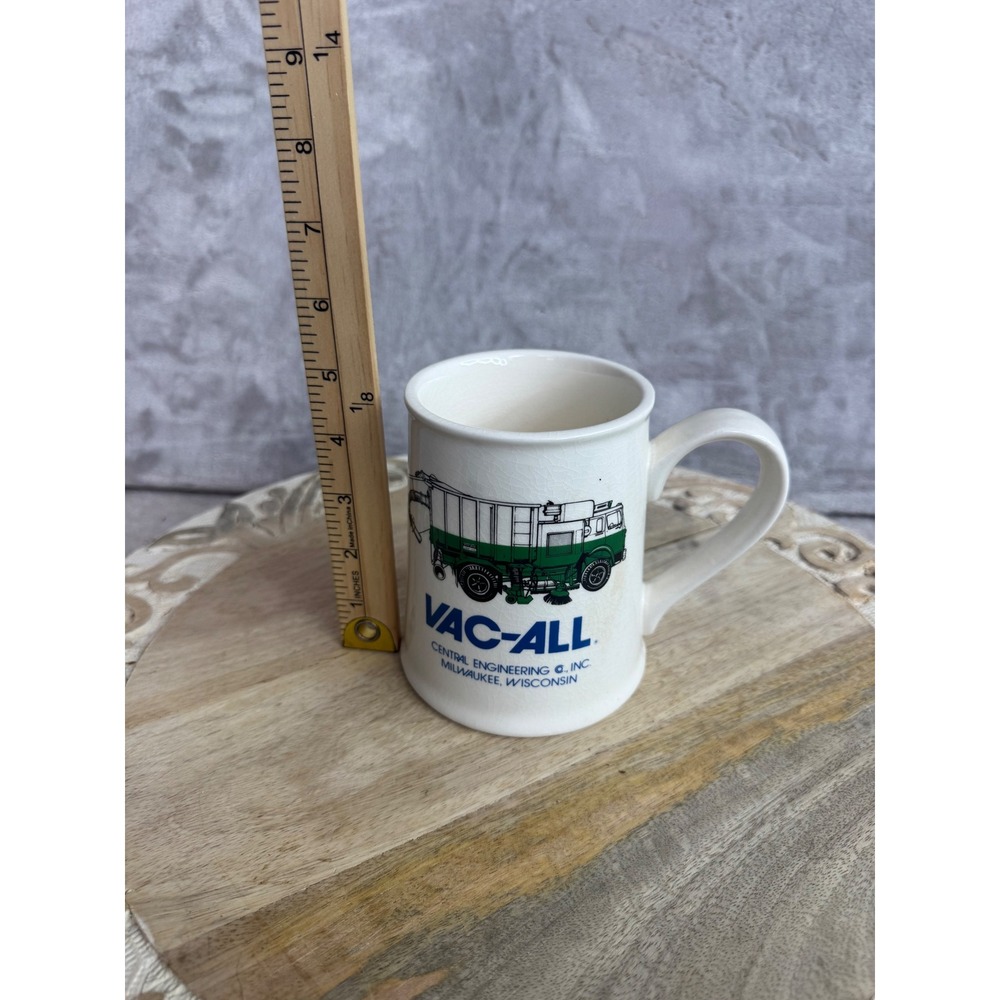 Vintage Vac-All Central Engineering Milwaukee Wisconsin Street Sweeper‎ Mug 4in
